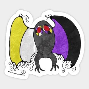 Nonbinary Mothman Sticker